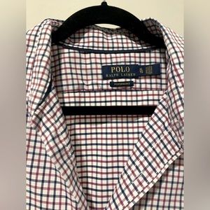 POLO RALPH LAUREN Men's Classic-Fit Performance Shirt (navy & maroon) - Size XL